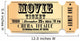 Retro Movie Vector Ticket Wall Decal