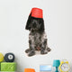 Cocker Spaniel Dog Wearing a Fez Hat Wall Decal