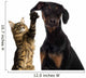 Cat Pawing Dog Ear Wall Decal