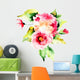 Roses Hydrangea Watercolor Wall Decal