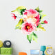 Roses Hydrangea Watercolor Wall Decal
