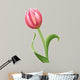 pink tulip flower Wall Decal