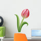 Pink Tulip Flower Illustration 2 Wall Decal