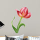 Pink Tulip Flower Illustration Wall Decal