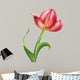 Pink Tulip Flower Illustration Wall Decal