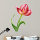 Pink Tulip Flower Illustration Wall Decal
