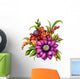 Autumn Colorful Flowers Arrangement Wall Decal