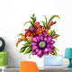 Autumn Colorful Flowers Arrangement Wall Decal
