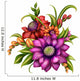 Autumn Colorful Flowers Arrangement Wall Decal