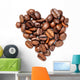 Heart from Coffee Beans Wall Decal