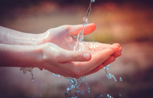 Woman's Hands With Water Splash Wall Decal