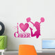 I Love Cheer With Jumping Cheerleader Wall Decal