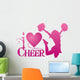 I Love Cheer With Jumping Cheerleader Wall Decal