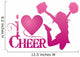 I Love Cheer With Jumping Cheerleader Wall Decal