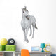 Curious White Unicorn Wall Decal