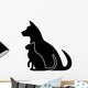 silhouette of pets Wall Decal