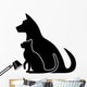 silhouette of pets Wall Decal