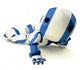 Glossy Blue Robot Reclined Wall Decal