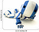 Glossy Blue Robot Reclined Wall Decal