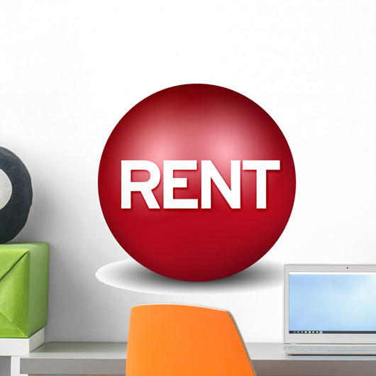 Rent Symbol Red Wall Decal