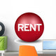 Rent Symbol Red Wall Decal