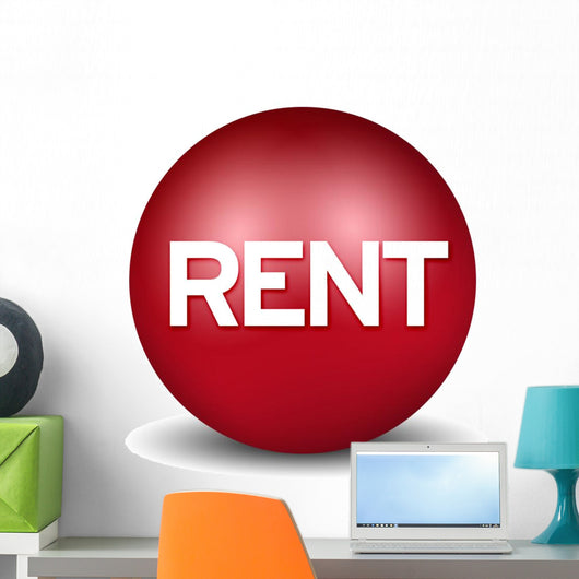 Rent Symbol Red Wall Decal