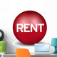 Rent Symbol Red Wall Decal