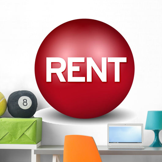 Rent Symbol Red Wall Decal