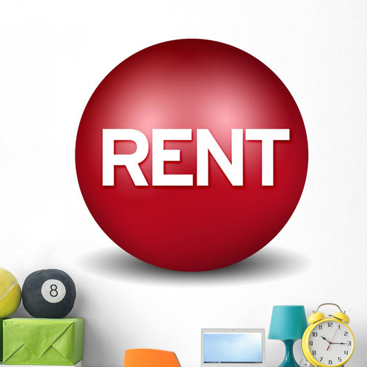 Rent Symbol Red Wall Decal