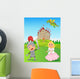 Knight Princess and Dragon Wall Decal