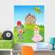 Knight Princess and Dragon Wall Decal