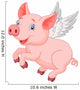 Cute pig cartoon flying Wall Decal