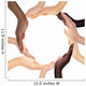 Conceptual symbol of multiracial human hands making a circle Wall Decal