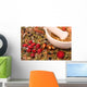 Mortar and pestle with herbs Wall Mural