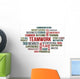 Teamwork Word Cloud Wall Decal