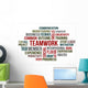 Teamwork Word Cloud Wall Decal