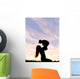 Silhouette of Happy Mother Playing Outside with Baby Wall Mural