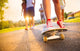 Young Peoples Legs With Skateboard Wall Decal