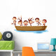 Monkeys and Boat Wall Decal