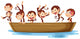 Monkeys and Boat Wall Decal
