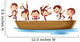 Monkeys and Boat Wall Decal