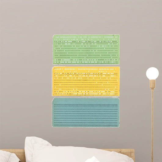Vintage Punched Cards Wall Decal