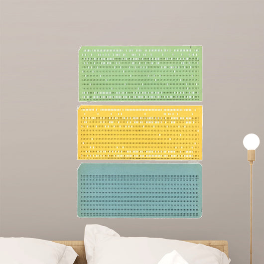Vintage Punched Cards Wall Decal