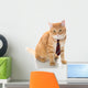 Serious Cat with Tie Wall Decal