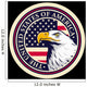 American bald eagle against USA flag background. Wall Mural