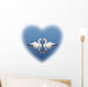 Loving Swans Heart Wall Decal