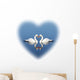 Loving Swans Heart Wall Decal