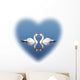 Loving Swans Heart Wall Decal