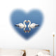 Loving Swans Heart Wall Decal