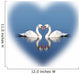 Loving Swans Heart Wall Decal